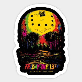 Friday the 13th movie poster Sticker